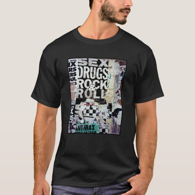 Rock-Rolle (Schwarzes) T-Shirt (Vorderseite)