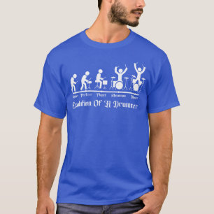 Rock-Schlagzeuger Evolution Lustige Stickfigur für T-Shirt
