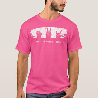 Rock Scissors Heavy Metal Music Concept Band Bassi T-Shirt