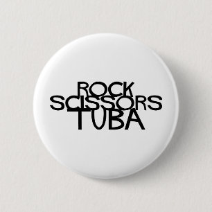 Rock Scissors Tuba Button