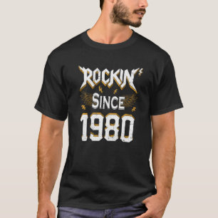 Rock Seit 1980 42. Geburtstag 42 Jahre alter Tag M T-Shirt
