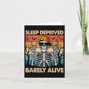 Rock Skeleton Deprived Rely Alive Halloween Costum Karte