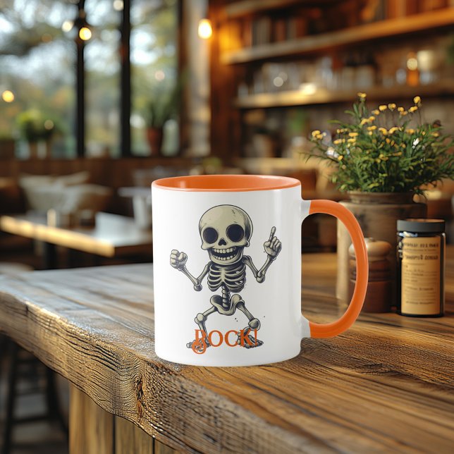 Rock Skeleton Tasse - Fun & Spooky Halloween Vibes (Von Creator hochgeladen)