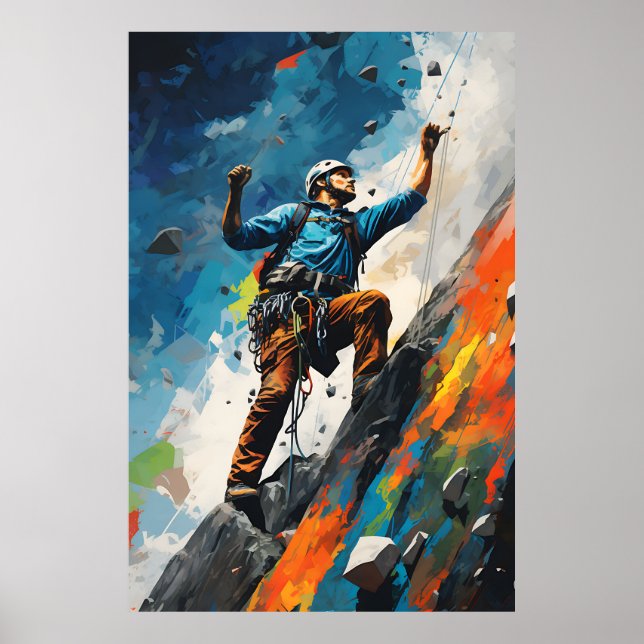 Rock Sport Kletterwand Paint Poster (Vorne)