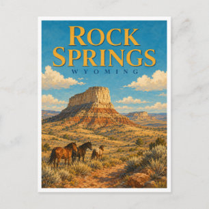 Rock Springs Wyoming Pilot Butte GeoSaga Postkarte