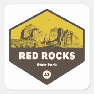 Rock Staat Park, Arizona Quadratischer Aufkleber