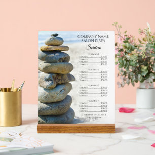 Rock Stack Cairn Wellness-Center Salon Services Me Acrylschild