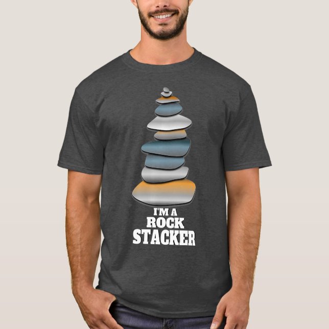 Rock Stacking Rock Stacker Cairn Wandergeschenk T-Shirt (Vorderseite)