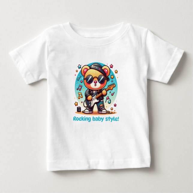 Rock star Baby Bekleidungsgeschenk für Jungen und  Baby T-shirt (Vorderseite)