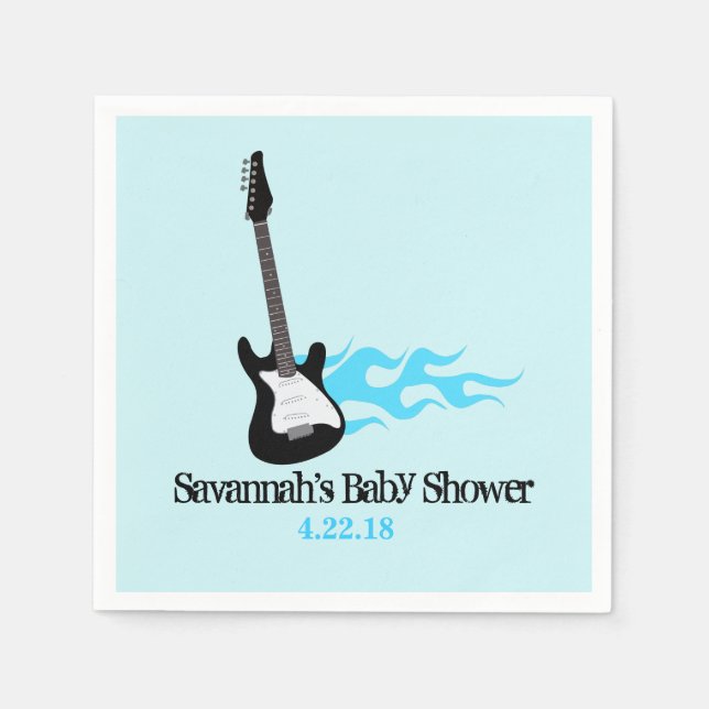 Rock Star Baby Custom Party Napkin Serviette (Vorderseite)