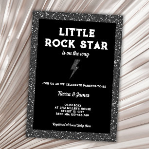 Rock Star Baby Dusche Black Rock and Roll Einladung