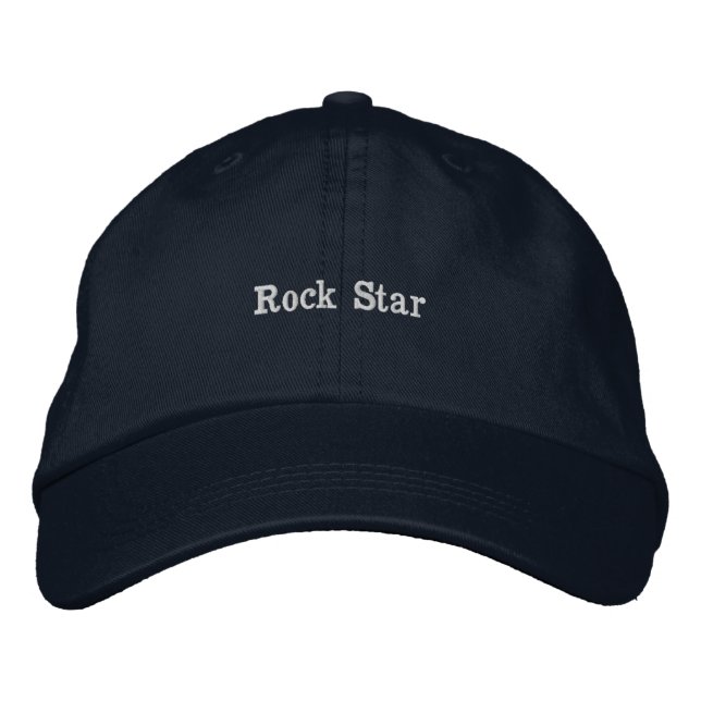Rock Star Bestickte Baseballkappe (Vorderseite)