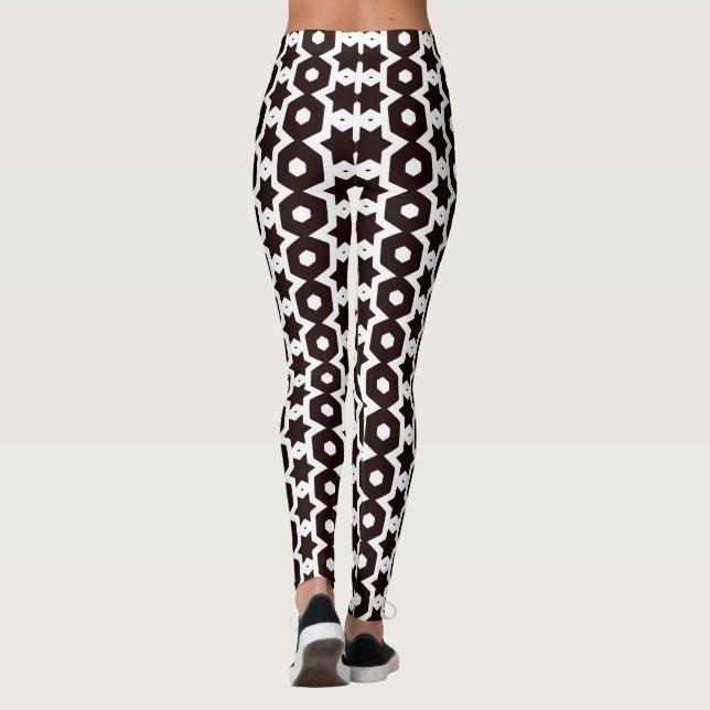 Rock Star Black & White XS-XL_Leggings Leggings (Rückseite)