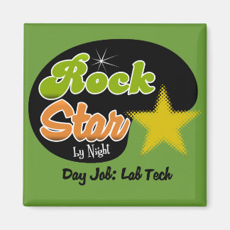 Rock Star by Night - Day Job Labrador Tech Magnet