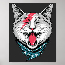 Rock Star Cat. Geboren zu Roar Poster