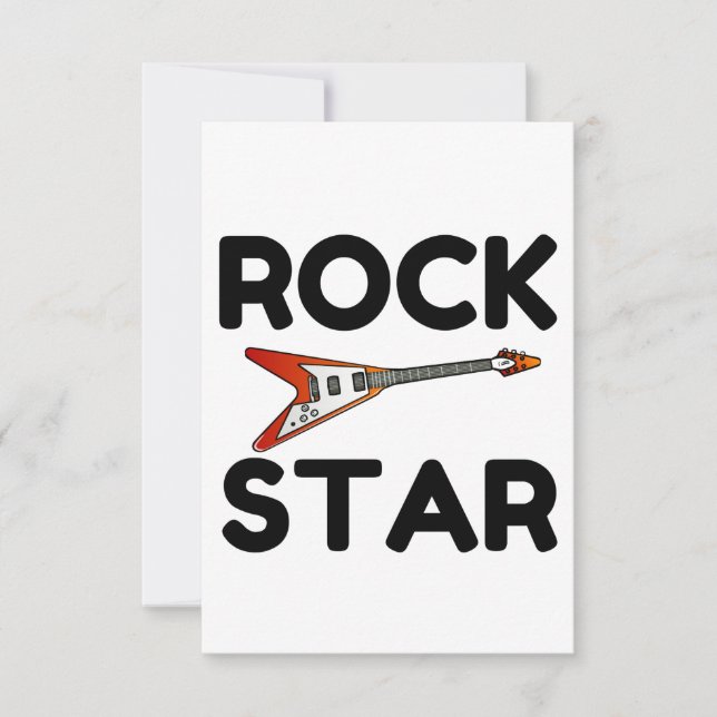 Rock Star Dankeskarte (Vorderseite)