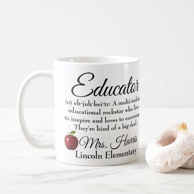 Rock Star Educator Kaffeetasse (Mit Donut)