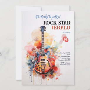 Rock Star Electric Gitarre Einladung