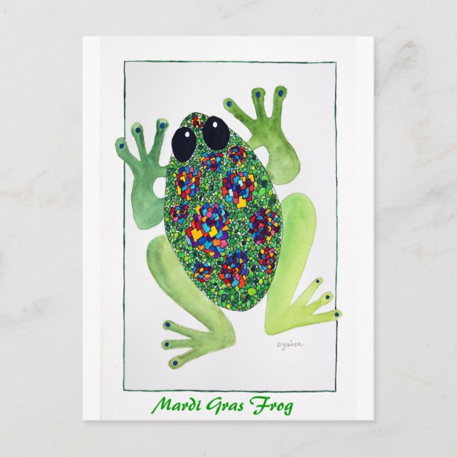 Rock Star Frog Postkarte (Vorderseite)