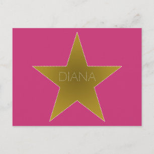 Rock Star Geburtstag Vielen Dank Postcard Pink Gol Postkarte