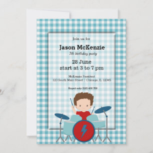 Rock Star Geburtstagsparty Einladung