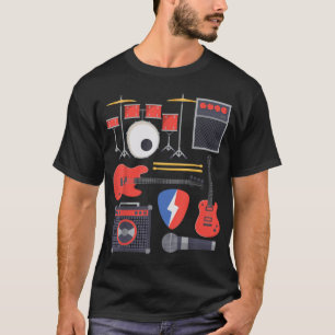 Rock Star Gitarre, Band Instruments Rock, Roll Mus T-Shirt