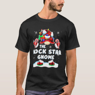 Rock Star Gnome Red Kariert Gnomies Match Family T-Shirt