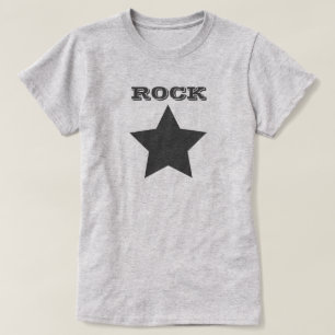 ROCK STAR   Gray Star Women's Basic T - Shirt