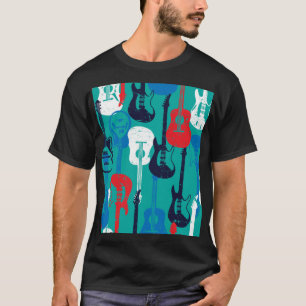 Rock Star: Grunge Gitarrenmuster T-Shirt