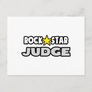 Rock Star Judge Postkarte