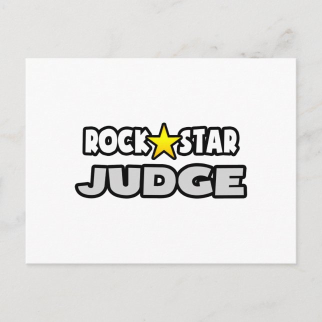 Rock Star Judge Postkarte (Vorderseite)