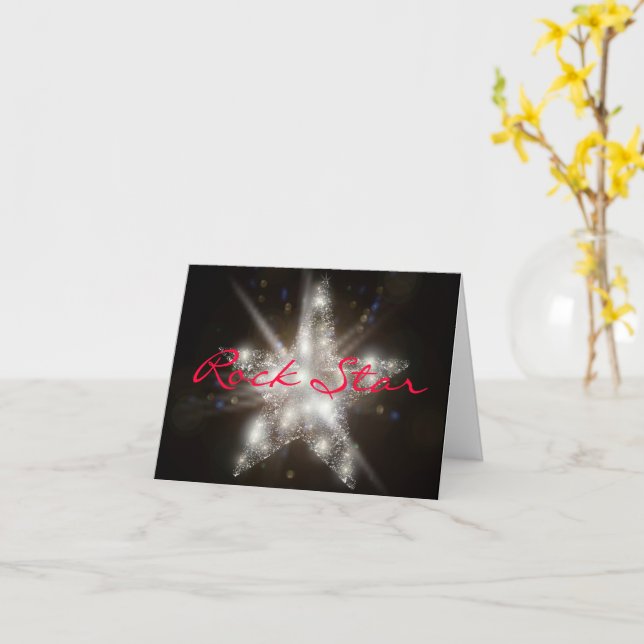 Rock Star Karte (Gelbe Blume)