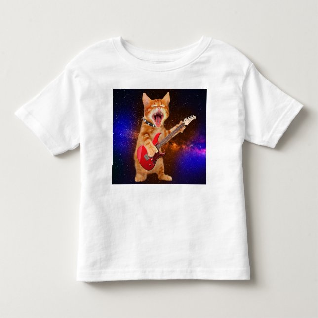 Rock-Star-Katze Kleinkind T-shirt (Vorderseite)