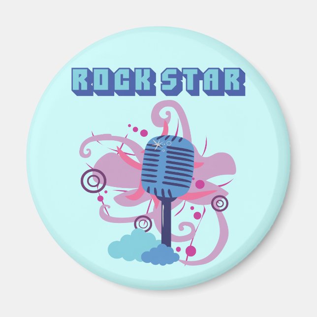 Rock-Star-Mikrofon Magnet (Vorne)