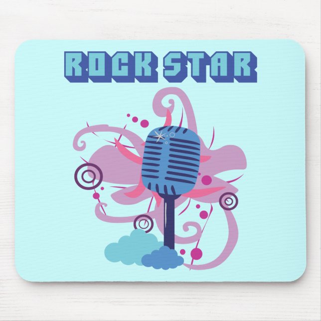 Rock-Star-Mikrofon Mousepad (Vorne)