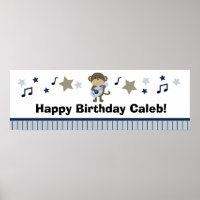 Rock Star Monkey Geburtstagsparty Showbanner