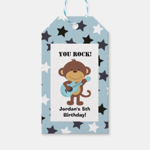 Rock Star Monkey Geschenkmarke Geschenkanhänger