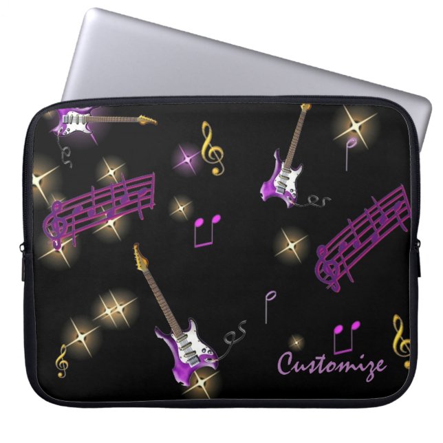 Rock Star Music Background Laptop Sleeve (Vorderseite)