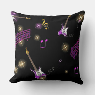 Rock Star Music Background Throw Kissen