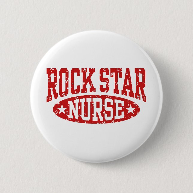 Rock Star Nurse Button (Vorderseite)