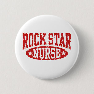 Rock Star Nurse Button