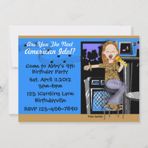 Rock Star Party für Mädchen Einladung