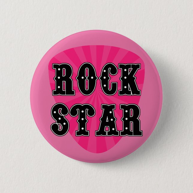 Rock Star Plektrum Button (Vorderseite)