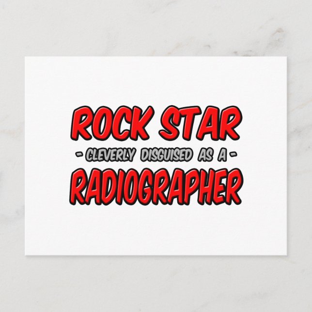 Rock Star Radiograf Postkarte (Vorderseite)