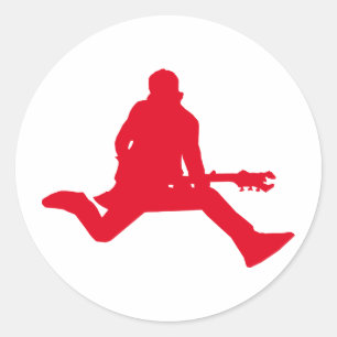 Rock Star Red Runder Aufkleber