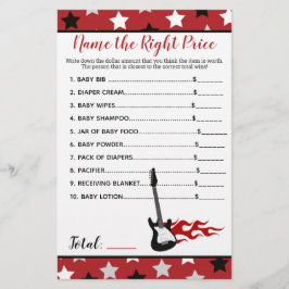 Rock Star Rockabye Der Name des Preisduschspiels