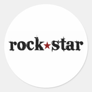 Rock Star Runder Aufkleber