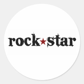 Rock Star Runder Aufkleber