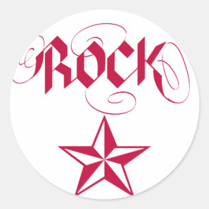 Rock Star Runder Aufkleber