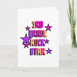 Rock Star Tshirts und Geschenke der dritten Klasse Karte